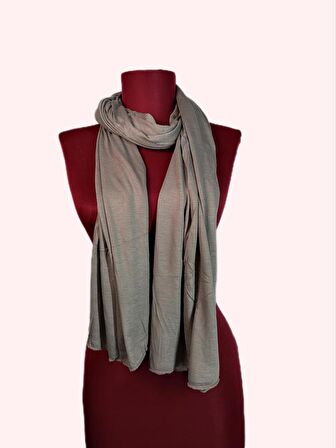 NEOWEAR 100%100 Pamuk Tesettür Penye Şal Koyu Gri