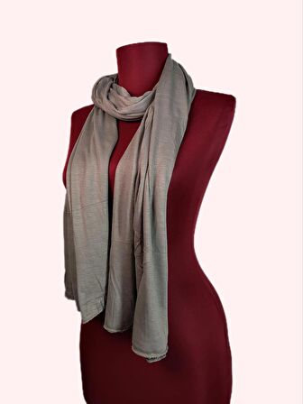 NEOWEAR 100%100 Pamuk Tesettür Penye Şal Koyu Gri
