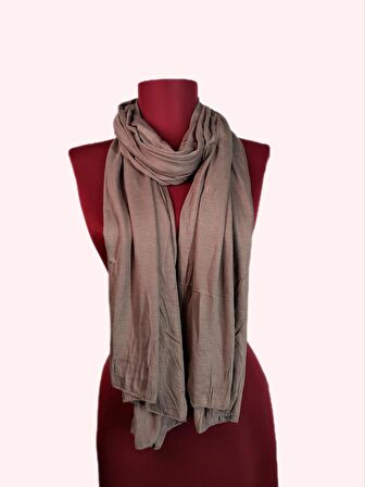 NEOWEAR 100%100 Pamuk Tesettür Penye Şal Koyu Vizon