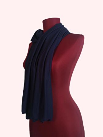 NEOWEAR 100%100 Pamuk Tesettür Penye Şal Lacivert