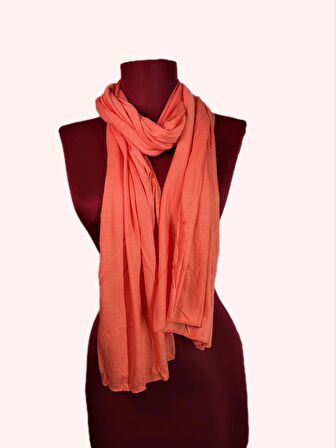 NEOWEAR 100%100 Pamuk Tesettür Penye Şal Nar Çiçeği