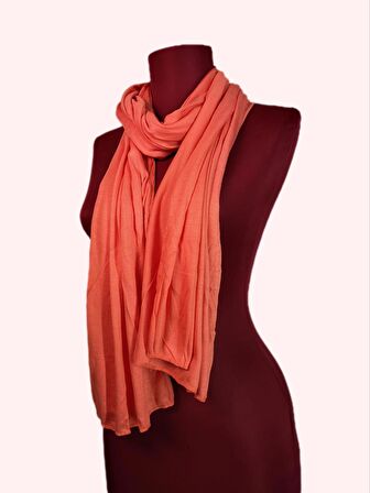 NEOWEAR 100%100 Pamuk Tesettür Penye Şal Nar Çiçeği