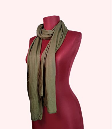 NEOWEAR 100%100 Pamuk Tesettür Penye Şal Netfi Yeşili
