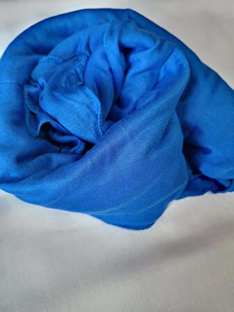 NEOWEAR 100%100 Pamuk Tesettür Penye Şal Saks Mavi