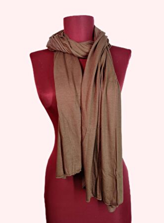 NEOWEAR 100%100 Pamuk Tesettür Penye Şal Sütlü Kahve