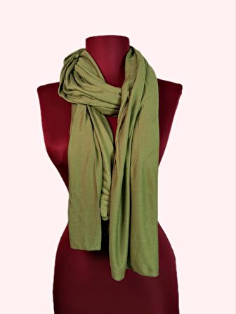 NEOWEAR 100%100 Pamuk Tesettür Penye Şal Zümrüt Yeşili