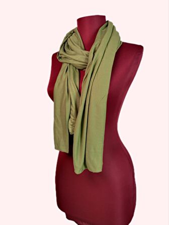 NEOWEAR 100%100 Pamuk Tesettür Penye Şal Zümrüt Yeşili