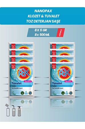 8 ADET KLOZET & TUVALET TOZ DETERJAN (ULTRA KONSANTRE)