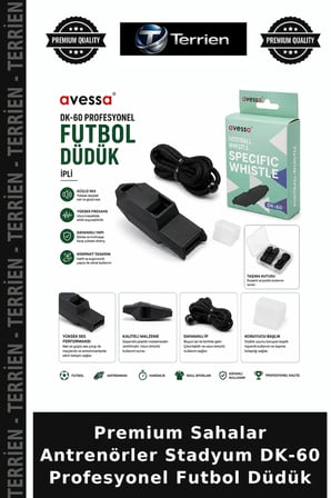 Premium Sahalar Antrenörler Stadyum DK-60 Profesyonel Futbol Düdük