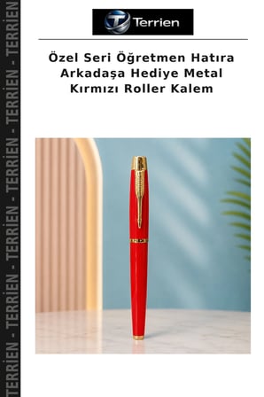 Özel Seri Öğretmen Hatıra Arkadaşa Hediye Metal Kırmızı Roller Kalem