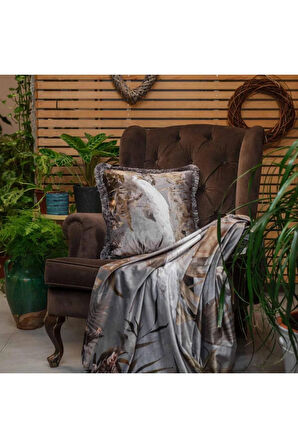 Tavuskuşu Yastık/Kırlent (Dolgu Boncuk Elyaf, Ulusl. Yıkama Ve Solmama Sertifikası)