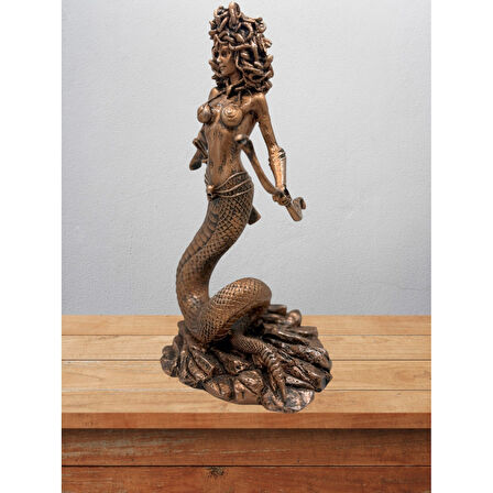 Medusa Biblo 22 Cm  Heykel Dekor Hediyelik Eşya