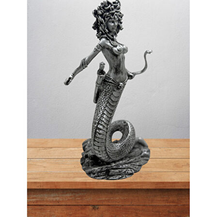 Medusa Biblo 22 Cm  Heykel Dekor Hediyelik Eşya