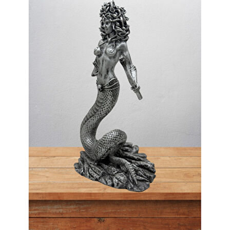 Medusa Biblo 22 Cm  Heykel Dekor Hediyelik Eşya