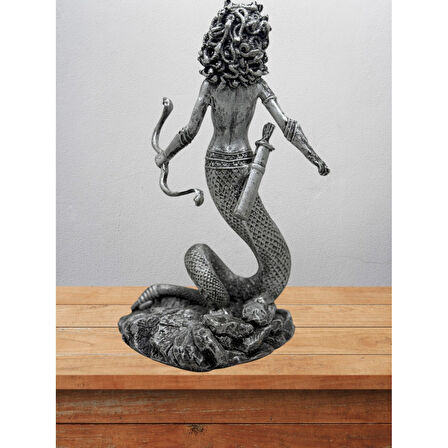 Medusa Biblo 22 Cm  Heykel Dekor Hediyelik Eşya