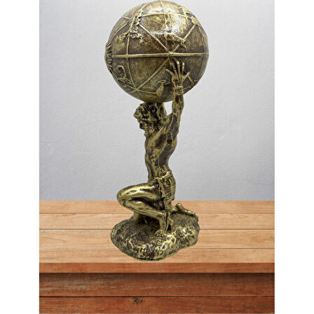 Atlas Biblo 21 Cm Heykel Dekor Hediyelik Eşya