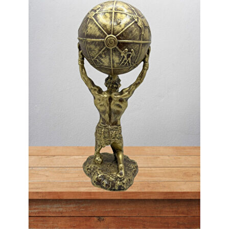 Atlas Biblo 21 Cm Heykel Dekor Hediyelik Eşya