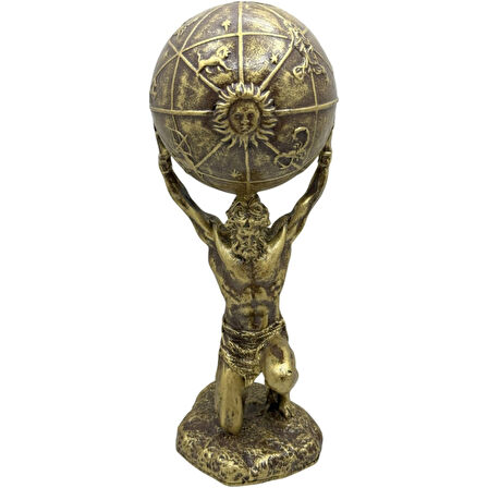 Atlas Biblo 21 Cm Heykel Dekor Hediyelik Eşya