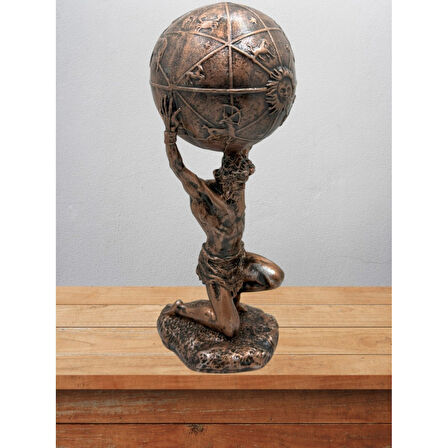 Atlas Biblo 21 Cm Heykel Dekor Hediyelik Eşya