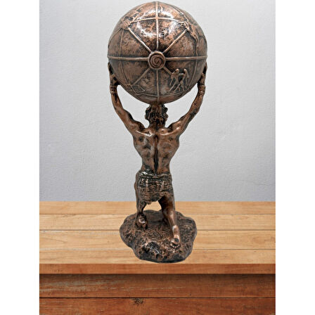 Atlas Biblo 21 Cm Heykel Dekor Hediyelik Eşya