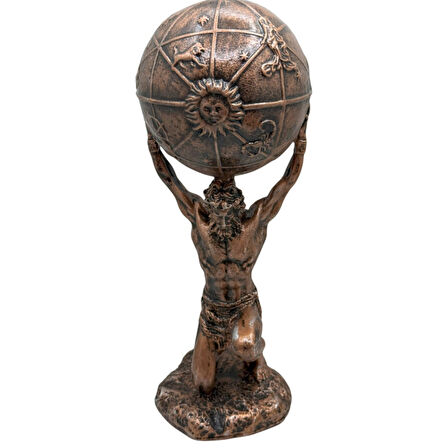 Atlas Biblo 21 Cm Heykel Dekor Hediyelik Eşya