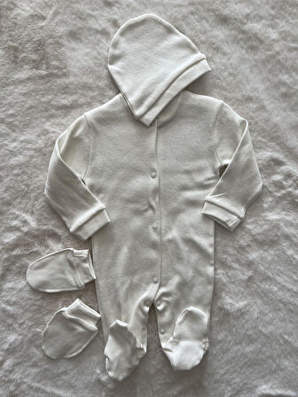 Patikli  Jakarlı Üçlü Tulum Set