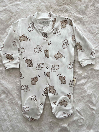 Yavru Ayı  Patikli  Raporlu Düğmeli Tulum