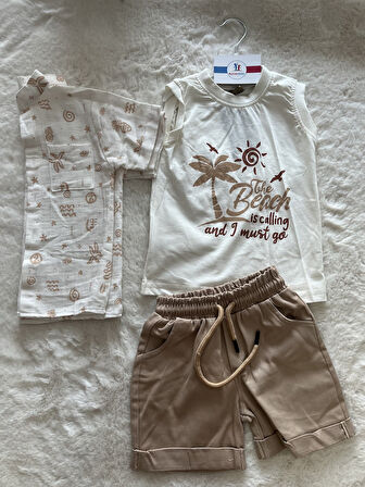 Beach Gömlekli 3 Lü Takım
