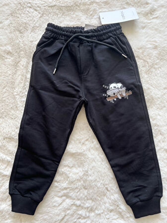 Koalalı Penye Tek Eşofman  Alt