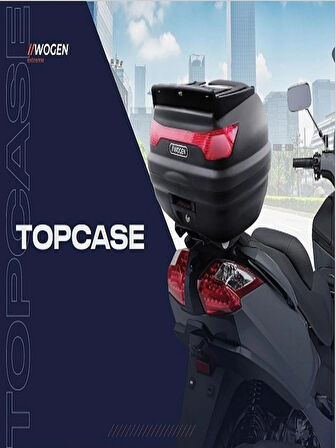  WOGEN 52 LT. MOTORSİKLET ARKA ÇANTA**SIRT DAYAMA PEDİ** NARDO GRİ