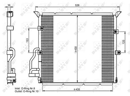 NRF 35586 Klima Radyatörü BMW M40 M41 M42 M43 M44 M50 M52 E36 S54 M54 Z2 64538367946