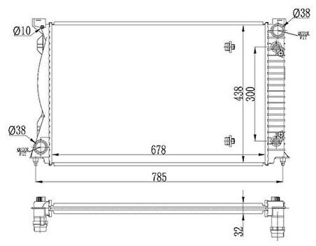 NRF 53023 Motor Radyatörü (675x445x32) Audi A6 Otomatik 2.7TDI 3.0TDI 05-10 4F0121251AG