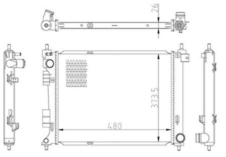 NRF 550033 Motor Su Radyatörü i20 1.0 T-GDI 15- 25310C8400