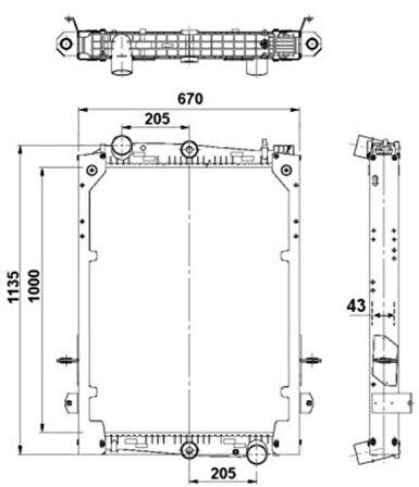 NRF 58280 Motor Su Radyatörü DAF 85 Cf Fa 85 Cf Fac 85 Cf Fad 85 Fag 85 Cf Far 85 Cf Fas 85 Cf Fat 7 1327920