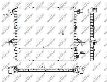 NRF 59145 Motor Su Radyatörü Amarok 10-2.0TDI Cnfb CDCA Csha 2H0121253A