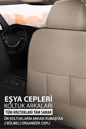 Alfa Romeo 166 (936) 2.4 Jtd 20v (175 Hp) 2003 PANTHER Serisi UYUMLU KETEN OTO KOLTUK KILIFI BEJ