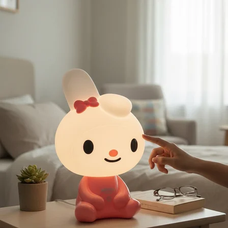 My Melody LED Gece Lambası Şarjlı Silikon Dokunmatik Çocuk Odası Masa Lambası