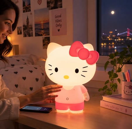 Hello Kitty Şarjlı Masa Lambası