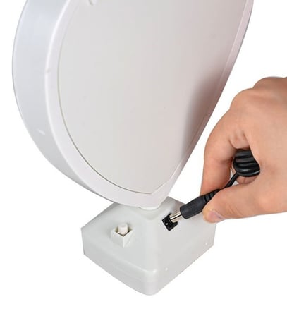 Kişiye Özel Beyaz Led Işıklı Kalp Şeklinde Sihirli Ayna 18cm