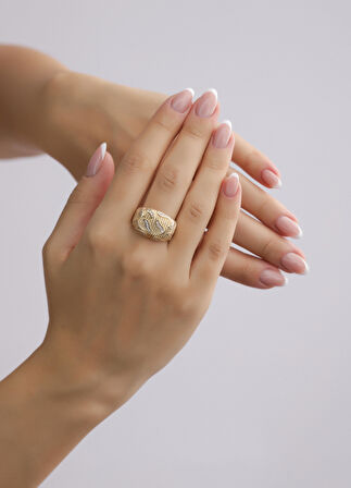 Nar-in Altın Mücevherat Tasarım Altın Yüzük 051