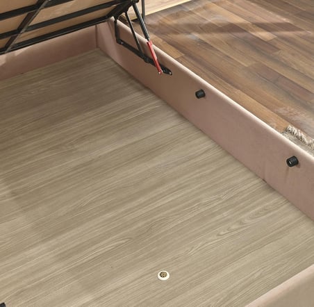 Niron Yatak Rama Çift Kişilik Sütlü Kahve Baza + Başlık 180 x 200 cm