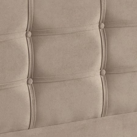 Niron Yatak Ela Çift Kişilik Sütlü Kahve Baza + Başlık 180 x 200 cm