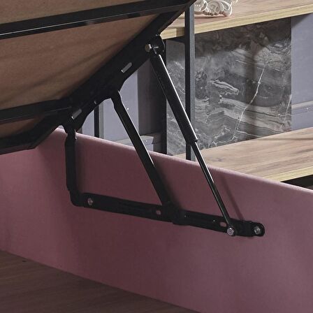 Niron Yatak Pinky Tek Kişilik Pembe Baza + Başlık 100 x 200 cm
