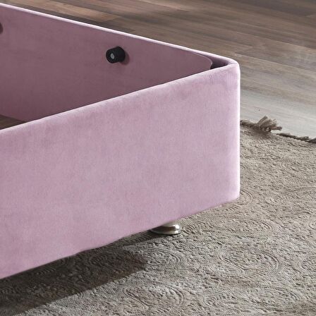 Niron Yatak Pinky Tek Kişilik Pembe Baza + Başlık 120 x 200 cm