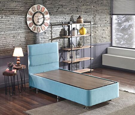 Niron Yatak Cozy Tek Kişilik Bebek Mavisi Baza + Başlık 100 x 200 cm