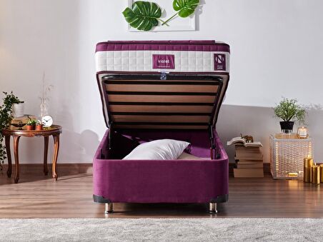 Niron Yatak Purple Tek Kişilik Mor Baza 80 x 180 cm