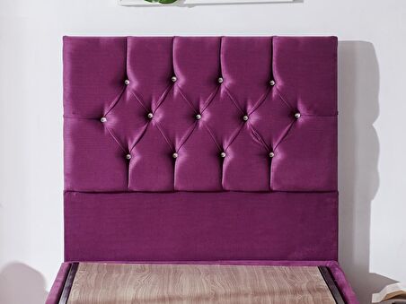 Niron Violet Tek Kişilik Yatak Başlığı - 100 cm Mor Kumaş Başlık - Baza ve Karyola Başlığı