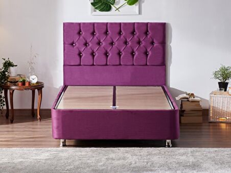 Niron Yatak Violet Tek Kişilik Mor Baza + Başlık 120 x 200 cm