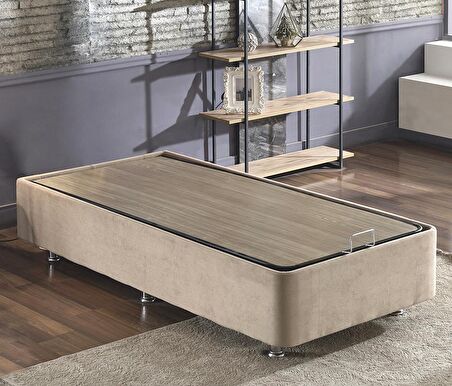 Niron Yatak Ela Tek Kişilik Sütlü Kahve Baza 80 x 200 cm