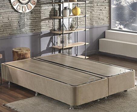 Niron Yatak Ela Çift Kişilik Sütlü Kahve Baza 200 x 200 cm